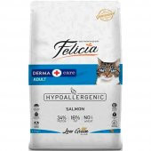 Felicia Derma Somonlu Düşük Tahıllı HypoAllergenic Yetişkin Kedi Maması 2 Kg - 1