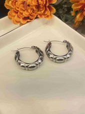 Aksesuar Çarşısı Kore Tarzı Halka Küpe Silver thumbnail 1