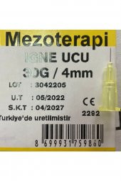 Mezoterapi İğne Ucu 30g 4mm 100 Adet - 2