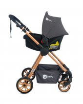 4 Baby Comfort Gold-Antrasit  Travel Sistem Bebek Arabası Seyahat Sistem Puset, Taşıma Koltuğu, Yağmurluk - 2
