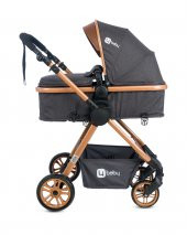 4 Baby Comfort Gold-Antrasit  Travel Sistem Bebek Arabası Seyahat Sistem Puset, Taşıma Koltuğu, Yağmurluk - 3