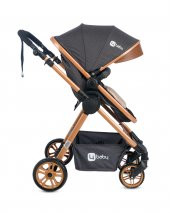 4 Baby Comfort Gold-Antrasit  Travel Sistem Bebek Arabası Seyahat Sistem Puset, Taşıma Koltuğu, Yağmurluk - 7