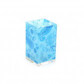 KIR70317D1 KALEMLİK MAVİ KUMAŞ DESENLİ OFİS GERECİ 6X6X12CM 300ML - 2