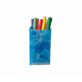 KIR70317D1 KALEMLİK MAVİ KUMAŞ DESENLİ OFİS GERECİ 6X6X12CM 300ML - 3