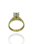 2 Karat 6 mm Zirkon Kalp Sonsuzluk Tek Taş Altın Yüzük thumbnail 1