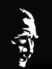 Atatürk Silüet - Oto Sticker 24*10cm - 1