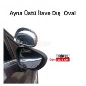 Dış Dikiz Ilave Eğitmen Aynası Oval Krom 14 x 7,5 cm - 2