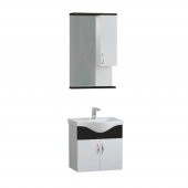 Denko Akyazı 55 cm MDF Siyah Banyo Dolabı Takımı - 1