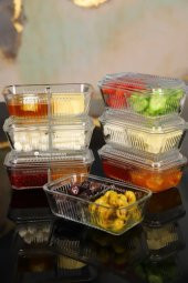 Paşabahçe frigo bölmeli kapaklı kahvaltılık - tereyağlık peynirlik ballık 5 li - 2
