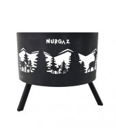NURGAZ ORMAN ŞÖMİNESİ GEYİK DESEN - 1