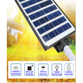 100W Güneş Enerjili Sokak Lambası Bahçe Aydınlatması Kumandalı Sensörlü HeroLed Solar Sokak Armatürü - 1