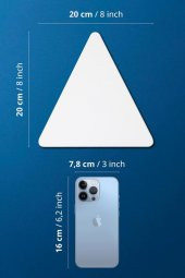 20 cm Üçgen Pres Kompozit Tuval 3lü Set - 3