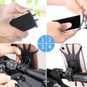 Bisiklet Motorsiklet Silikon Telefon Tutucu 360 Derece Dönen Navigasyon bisiklet Telefon Tutucu - 2