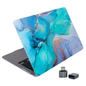 Huawei Kılıf Matebook D15 Kılıf (2019-2020-2021-2022 Yılı) ile Uyumlu Marble Desenli Kapak Kılıf - 1