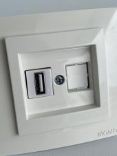Mono Sıva Altı Usb Priz Beyaz (Adaptörsüz) thumbnail 3
