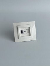 Mono Sıva Altı Usb Priz Beyaz (Adaptörsüz) thumbnail 4