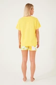 Roly Poly 3086  Lemon Pattern Sarı Kadın Şort Takım - 5