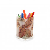 70318-C1 KALEMLİK İSTİRİDYE  DESENLİ OFİS GERECİ 6X6X12CM 300ML - 1