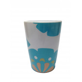 50107K KALEMLİK MAVİ YAPRAKLI OFİS GERECİ 6X6X10CM 350ML - 3