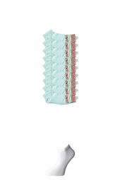 Beyaz Kadın Bilek Çorap 9 çift - 1