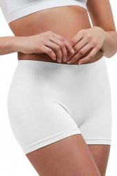 Elite Life Dikişsiz Kadın Boxer Beyaz Şort 830 - 1