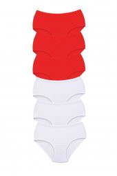 6 Adet Tutku Kadın Yüksek Bel Bato Kalın Lastik Külot S7 - 1