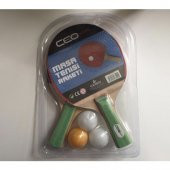 Ceo Sport Masa Tenisi Seti 2 Raket+3 Top CEO-SP0004 - 1