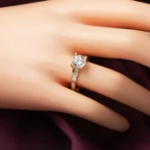 Özel Tasarım 14 Ayar Tektaş Altın Yüzük thumbnail 2