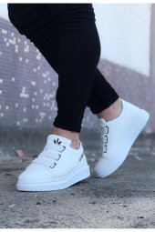 Wagoon WG029 Beyaz Kalın Taban Casual Erkek Ayakkabı - 3