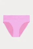 Pembe Yüksek Bel Tek Alt Bikini - 1