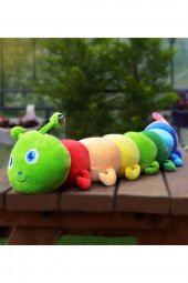 Renkli Peluş Tırtıl Yastık 75 cm Oyuncak - 1