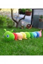 Renkli Peluş Tırtıl Yastık 75 cm Oyuncak - 2