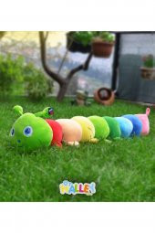 Renkli Peluş Tırtıl Yastık 75 cm Oyuncak - 6