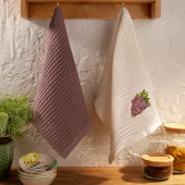 Schafer Home Grape 2 li Kurulama Bezi 45x65 Cm-Mor - 1