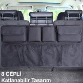 Coofbe Oxford Su Geçirmez Özel Kumaş 8 Bölmeli Koltuk Arkası Bagaj Organizer Bagaj Düzenleme Çantası - 2