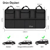 Coofbe Oxford Su Geçirmez Özel Kumaş 8 Bölmeli Koltuk Arkası Bagaj Organizer Bagaj Düzenleme Çantası - 5