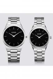 Burker Adam & Eve Silver Black Çift Kol Saati - 1