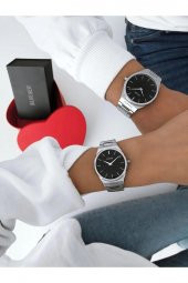 Burker Adam & Eve Silver Black Çift Kol Saati - 2