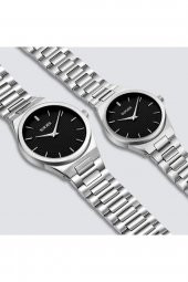 Burker Adam & Eve Silver Black Çift Kol Saati - 3