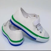 Fiyra 9002 Beyaz Keten Sneaker Cırtlı Çocuk Spor Ayakkabı - 1
