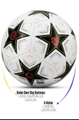 Telvesse Futbol Topu Şampiyonlar Ligi Pompalı Sert Zemin Halı Saha Futbol Topu No:5 Siyah 034 thumbnail 3