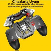 Polham 1200Mah Powerbankli Telefon Soğutuculu Fanlı Oyun Kolu, Pubg Ateş Tuşlu Soğutuculu Oyun Kolu - 4