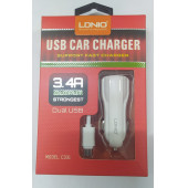 LDNIO ARAÇ ŞAJ ÇİHAZI 3,4A ÇİFT USB ÇIKIŞLI ANDROİD KABLOLU - 1