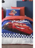 Özdilek Lastikli Çarşaflı Lisanslı Tek Kişilik Çocuk Uyku Seti-Şimşek Mcq Cars Cyber Mavi - 2