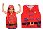 İTFAİYECİ KOSTÜMÜ BASKILI - 1