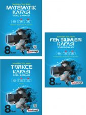 8.Sınıf Türkçe, Matematik, Fen Bilimleri Kafası Soru Bankası 3lü Set - 1