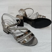 Fiyra 9004 Platin Taşlı Kız Çocuk Abiye Topuklu Sandalet Ayakkabı - 6