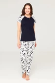 Mod Collection 3676 Kadın Yuvarlak Yaka Pijama Takım - 3