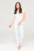 Mod Collection 3676 Kadın Yuvarlak Yaka Pijama Takım - 1