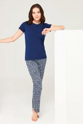 Mod Collection 3691 Kadın 3 Düğmeli Pijama Takım - 1